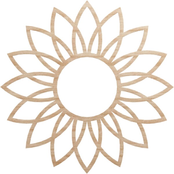 Ekena Millwork Daisy Wood Fretwork Pierced Ceiling Medallion, Alder, 38"OD x 12 1/2"ID x 1/4"T CMWP38X38X0250DAAL - main